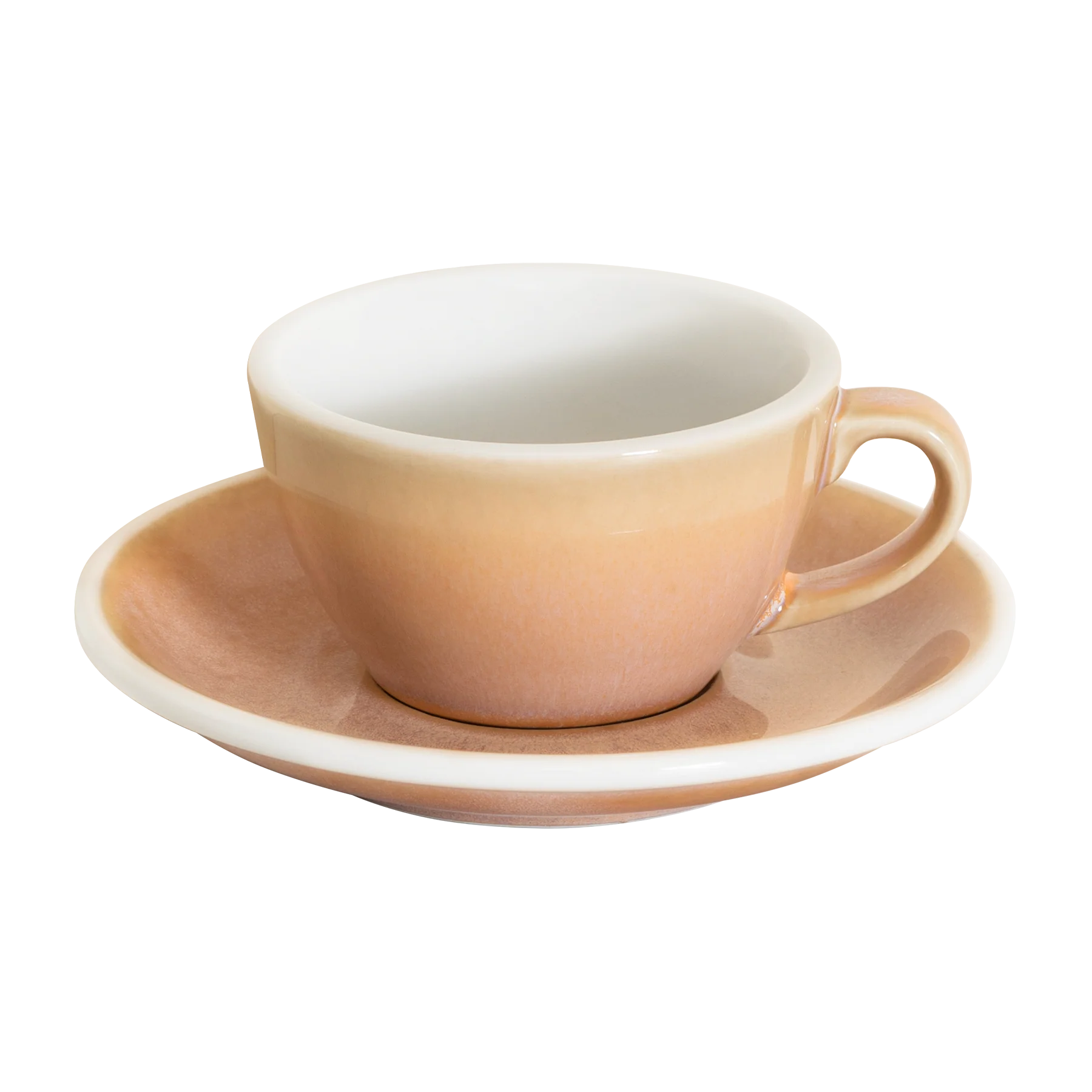 Set of 1 x 150ml Flat White Cup and Saucer - Image 3