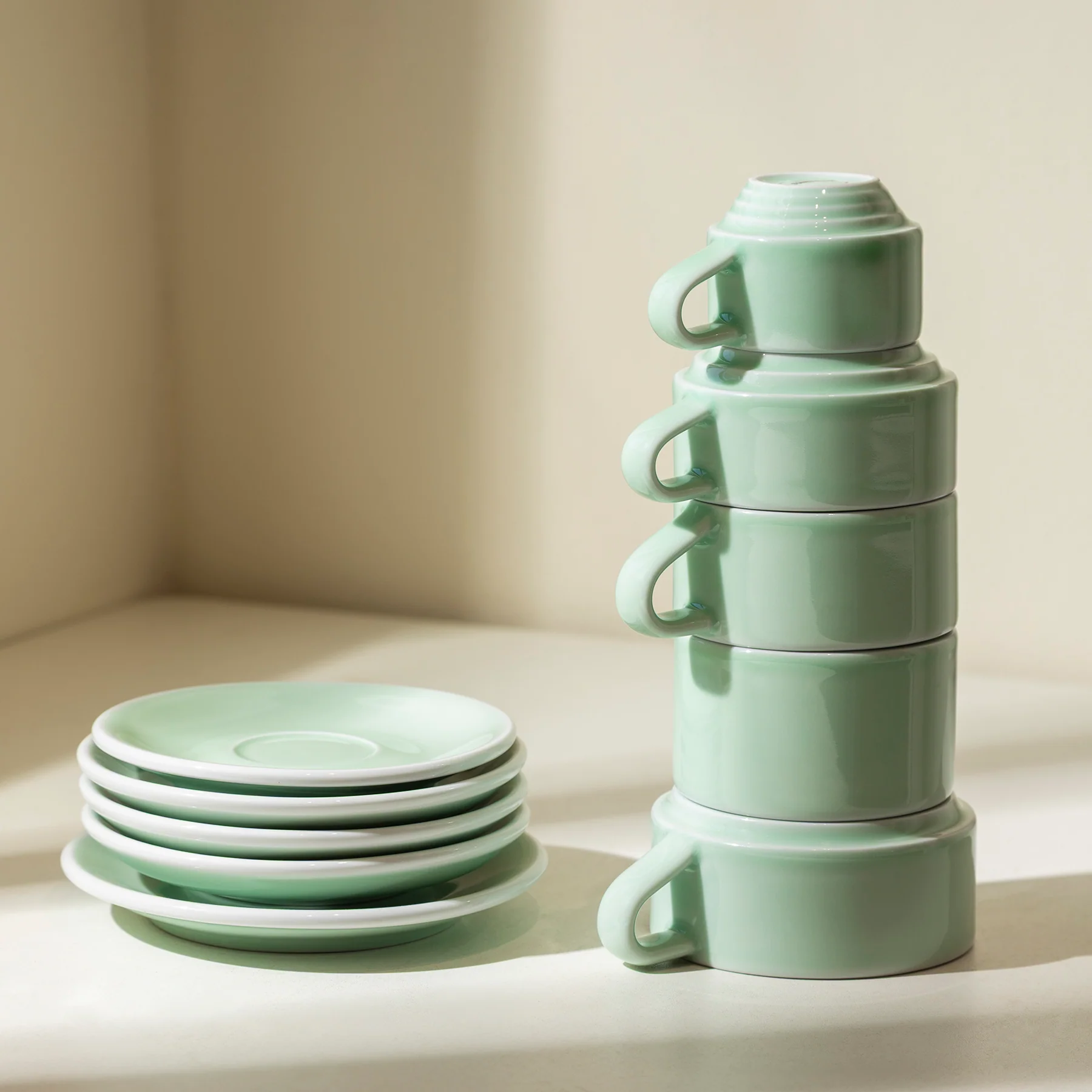 Set of 5 - All Size Deco Cups and Saucers - Image 2