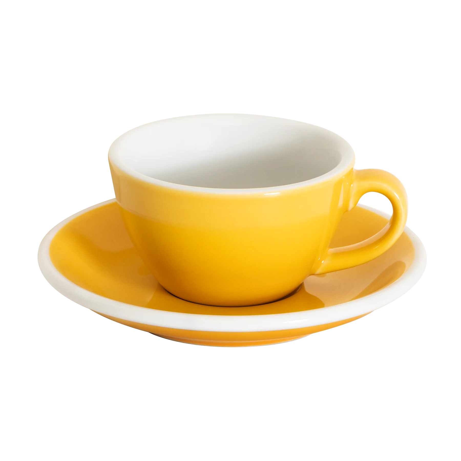 Set of 1 x 150ml Flat White Cup and Saucer - Image 3