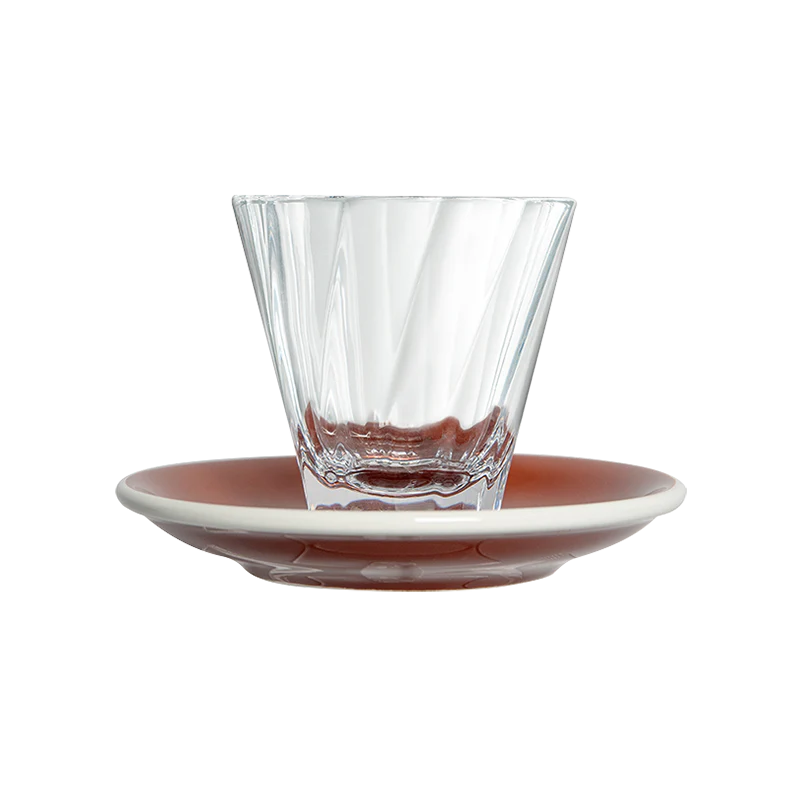 180ml Twisted Cappuccino Glass and 14.5cm Shared Saucer - Image 6