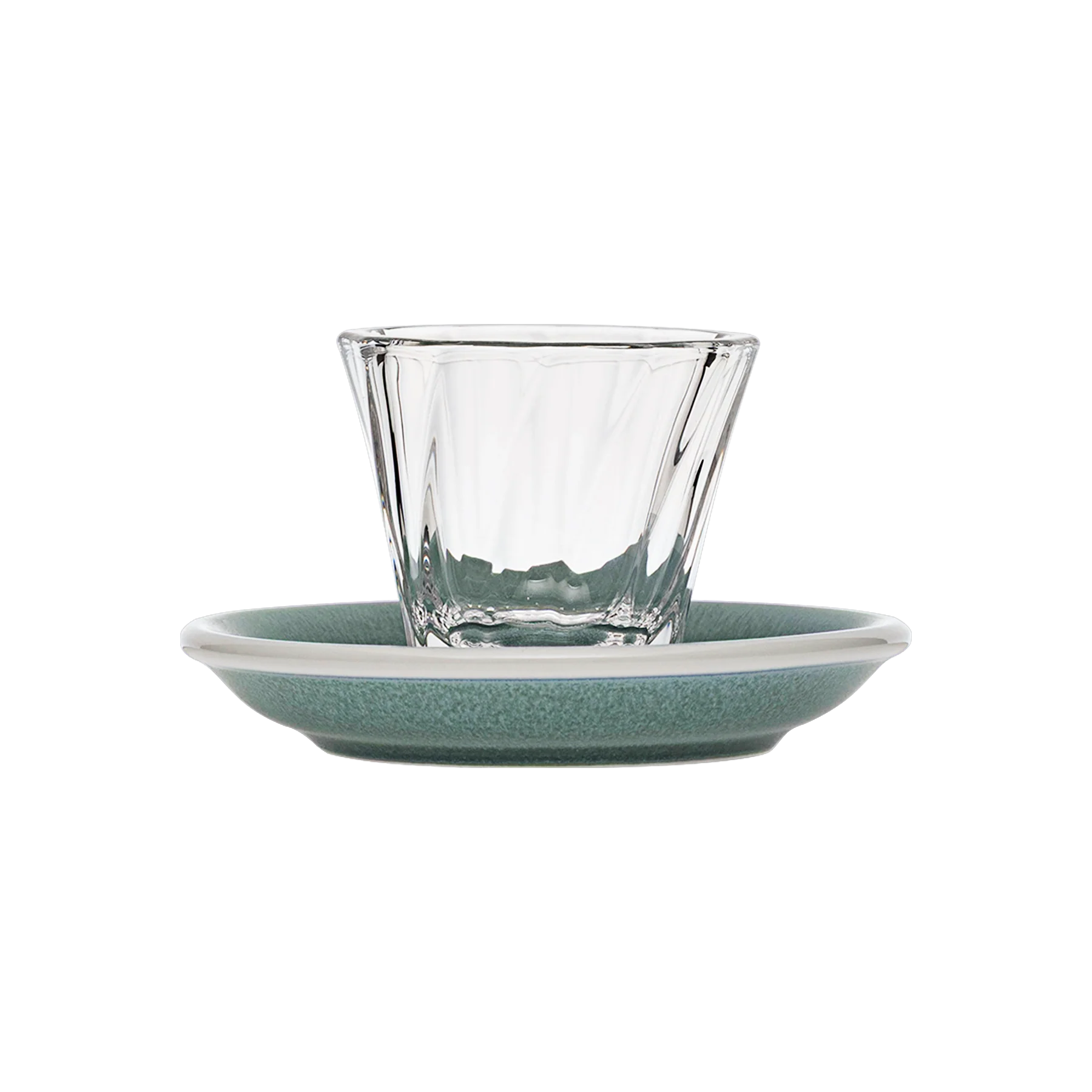 70ml Twisted Espresso Glass  and 11.5cm Espresso Saucer - Image 3