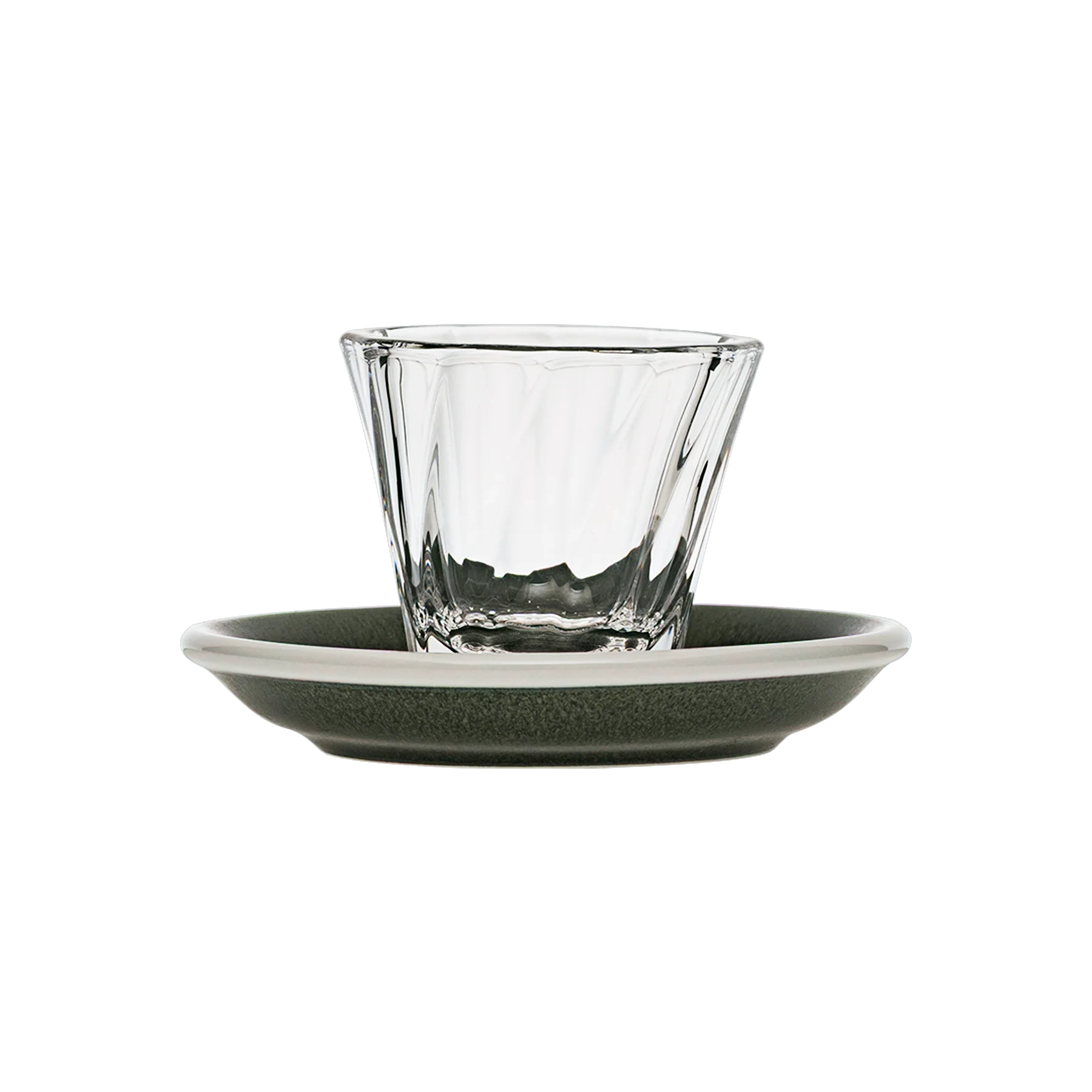 70ml Twisted Espresso Glass  and 11.5cm Espresso Saucer - Image 4