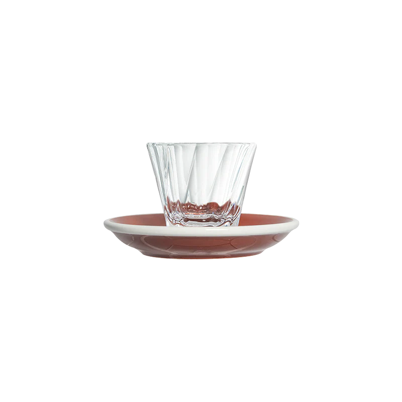 70ml Twisted Espresso Glass  and 11.5cm Espresso Saucer - Image 6