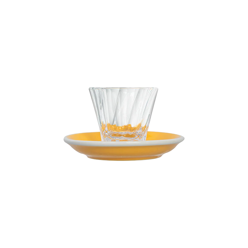 70ml Twisted Espresso Glass  and 11.5cm Espresso Saucer - Image 8